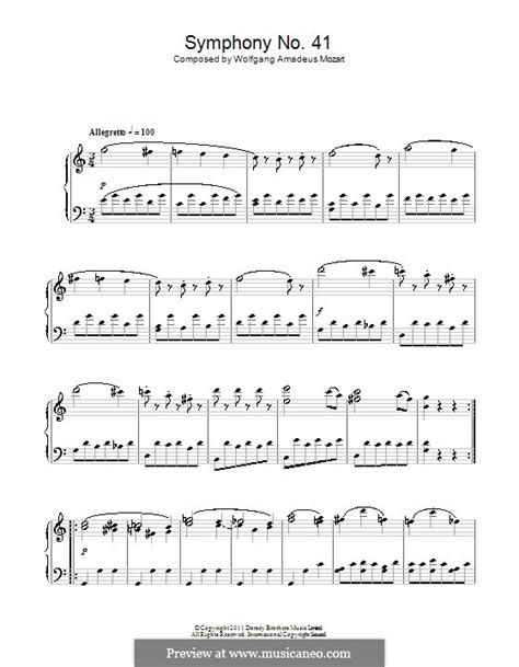 Symphony, No. 41 C Major, KV 551 'Jupiter Symphony'